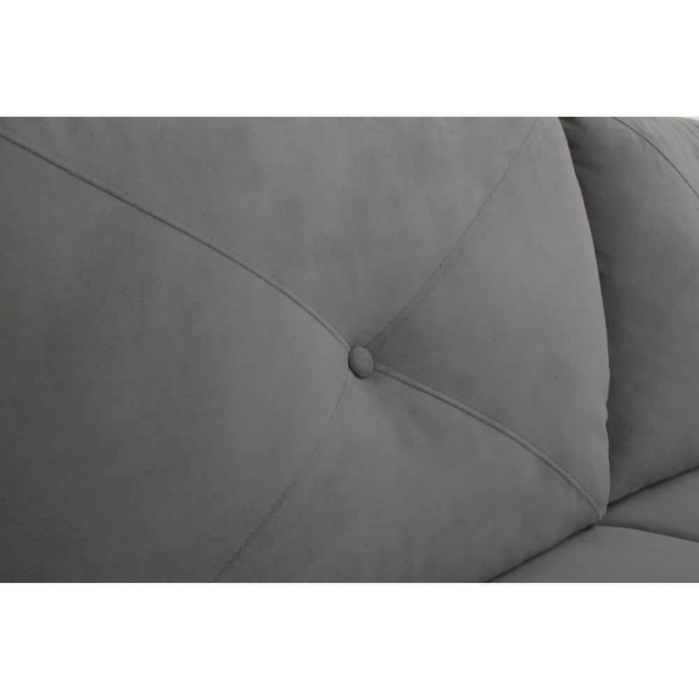 Harvard Dark Gray Microfiber 3-Seater L-Shaped Right-Facing Sectional Sofa with Rolled Arms by Lifestyle Solutions 7 Harvard Dark Gray Microfiber 3-Seater L-Shaped Right-Facing Sectional Sofa with Rolled Arms by Lifestyle Solutions - Image 7