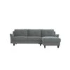 Harvard Dark Gray Microfiber 3-Seater L-Shaped Right-Facing Sectional Sofa with Curved Arms by Lifestyle Solutions