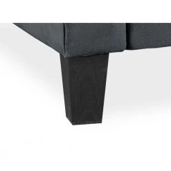 Wesley 31.5 in. Dark Grey Microfiber 4-Seater Tuxedo Sofa with Round Arms by Lifestyle Solutions -Basicwise Online Shop dark grey lifestyle solutions sofas couches ccwenks3m26dgra 66 1000