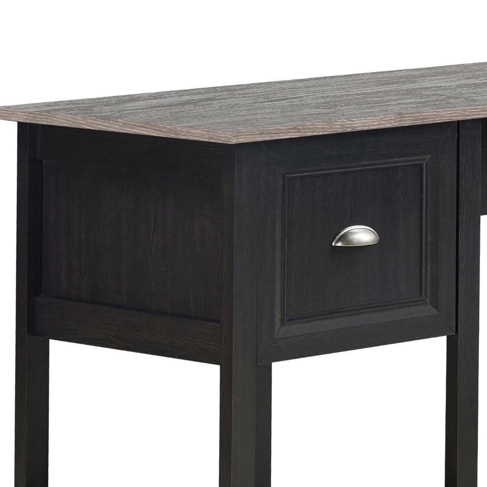 Ansel 56.5 in. Espresso Wood Writing Desks With Keyboard Pullout Tray by SAINT BIRCH 4 Ansel 56.5 in. Espresso Wood Writing Desks With Keyboard Pullout Tray by SAINT BIRCH - Image 4