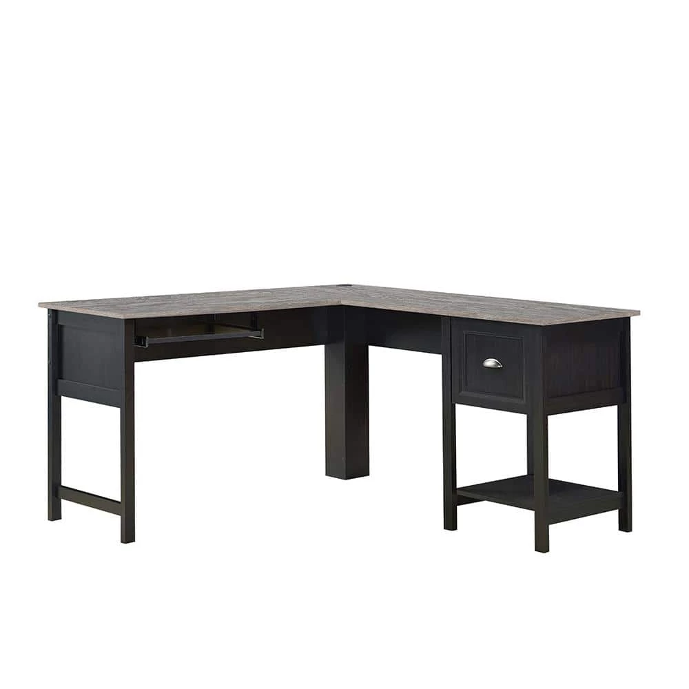 Ansel 56.5 in. Espresso Wood Writing Desks With Keyboard Pullout Tray by SAINT BIRCH 2 Ansel 56.5 in. Espresso Wood Writing Desks With Keyboard Pullout Tray by SAINT BIRCH - Image 2