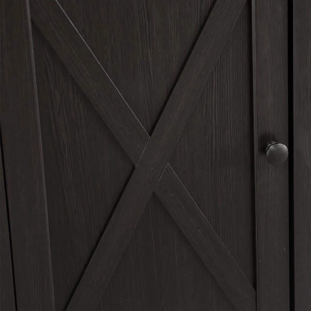 Hawksbury 47.29 in. Rectangular Espresso Wood 2-Drawer Writing Desk by SAINT BIRCH 6 Hawksbury 47.29 in. Rectangular Espresso Wood 2-Drawer Writing Desk by SAINT BIRCH - Image 6