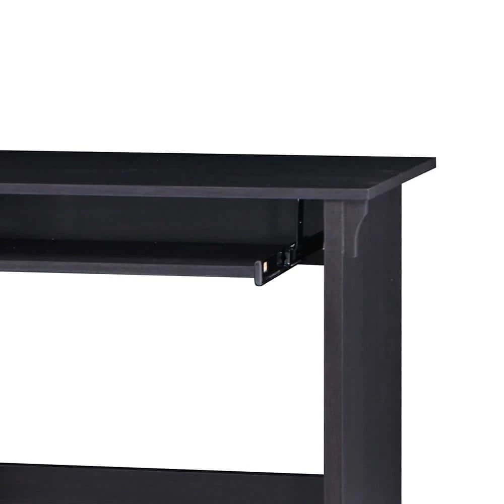 Hawksbury 47.29 in. Rectangular Espresso Wood 2-Drawer Writing Desk by SAINT BIRCH 4 Hawksbury 47.29 in. Rectangular Espresso Wood 2-Drawer Writing Desk by SAINT BIRCH - Image 4