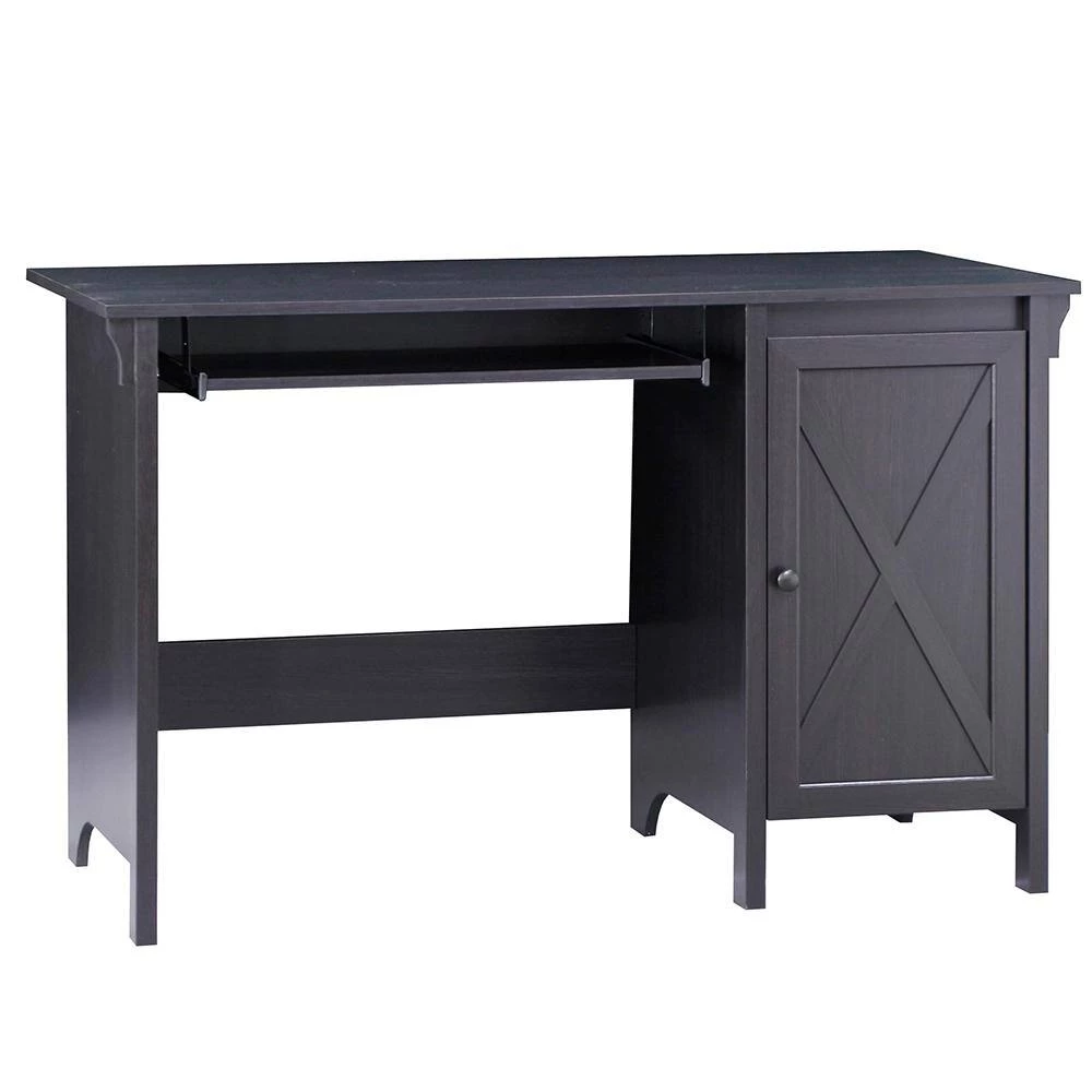 Hawksbury 47.29 in. Rectangular Espresso Wood 2-Drawer Writing Desk by SAINT BIRCH 2 Hawksbury 47.29 in. Rectangular Espresso Wood 2-Drawer Writing Desk by SAINT BIRCH - Image 2