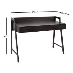 Fenton 47.24 in. Espresso Writing Desk by SAINT BIRCH 10 Fenton 47.24 in. Espresso Writing Desk by SAINT BIRCH -Basicwise Online Shop espresso saint birch writing desks sbsf1001wdep c3 1000