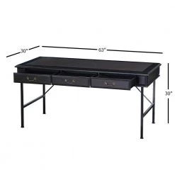 Jiffy 63 in. Rectangular Espresso Wood 0-Drawer Writing Desk by SAINT BIRCH -Basicwise Online Shop espresso saint birch writing desks sbyh1312wdep 44 1000