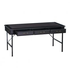 Jiffy 63 in. Rectangular Espresso Wood 0-Drawer Writing Desk by SAINT BIRCH