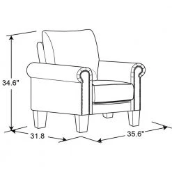 Ashford Collection Dark Grey Armchair by Lifestyle Solutions -Basicwise Online Shop gray lifestyle solutions accent chairs ashford collection chair a0 1000