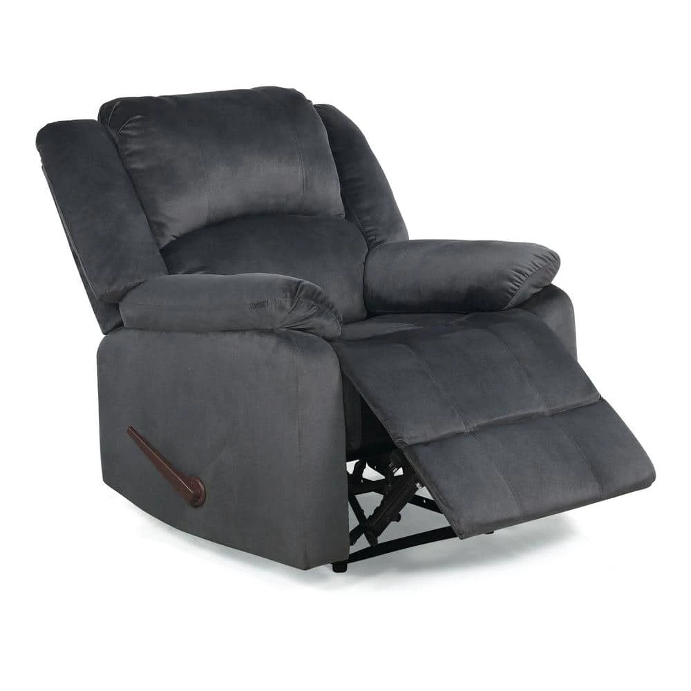 Brennan Comfort Gray Manual Recliner by Lifestyle Solutions 5 Brennan Comfort Gray Manual Recliner by Lifestyle Solutions - Image 5