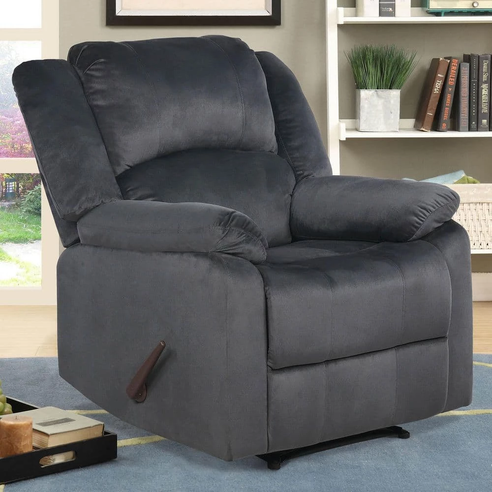 Brennan Comfort Gray Manual Recliner by Lifestyle Solutions 7 Brennan Comfort Gray Manual Recliner by Lifestyle Solutions - Image 7