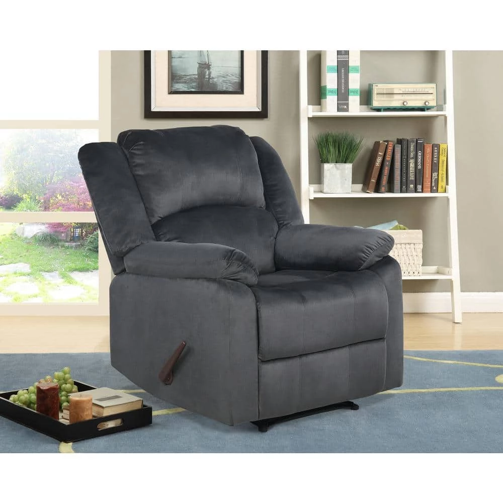 Brennan Comfort Gray Manual Recliner by Lifestyle Solutions 6 Brennan Comfort Gray Manual Recliner by Lifestyle Solutions - Image 6