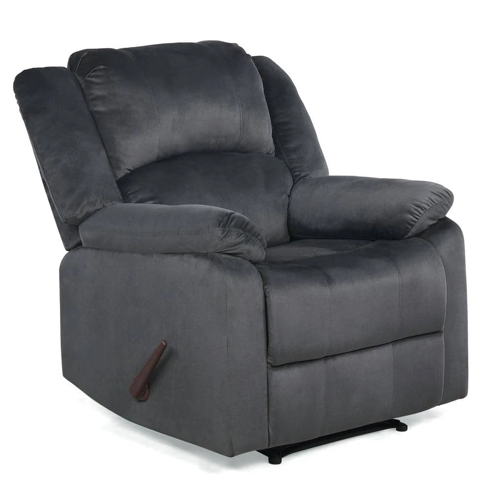 Brennan Comfort Gray Manual Recliner by Lifestyle Solutions 3 Brennan Comfort Gray Manual Recliner by Lifestyle Solutions - Image 3