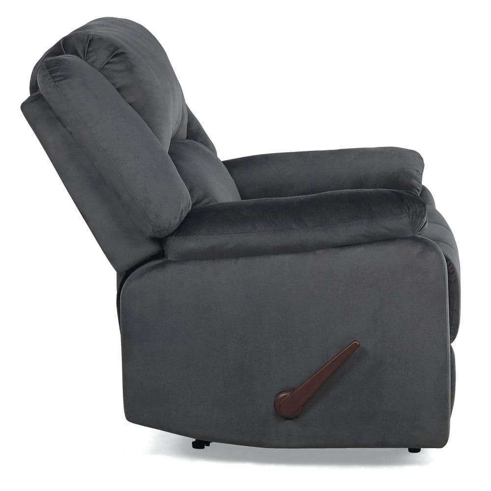 Brennan Comfort Gray Manual Recliner by Lifestyle Solutions 2 Brennan Comfort Gray Manual Recliner by Lifestyle Solutions - Image 2