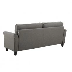 Hazel Sand Microfiber 3-Seater English Rolled Arm Sofa with Removable Cushions by Lifestyle Solutions -Basicwise Online Shop gray lifestyle solutions sofas couches hmtks3gu3073 66 1000