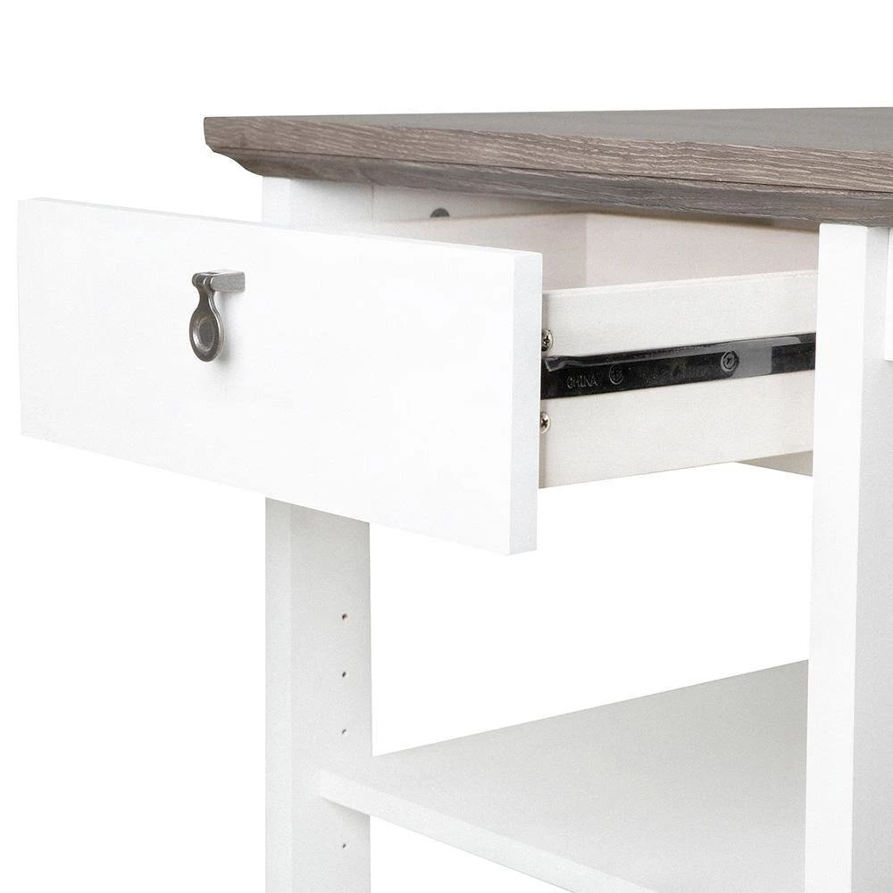 Finley 59 in. Gray Oak Writing Desk by SAINT BIRCH 3 Finley 59 in. Gray Oak Writing Desk by SAINT BIRCH - Image 3