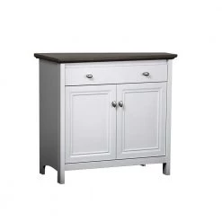Olivia Gray Oak and White Accent Cabinet by SAINT BIRCH