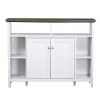 Olivia 15.8 in. Gray Oak and White Rectangular Wood Console Table by SAINT BIRCH