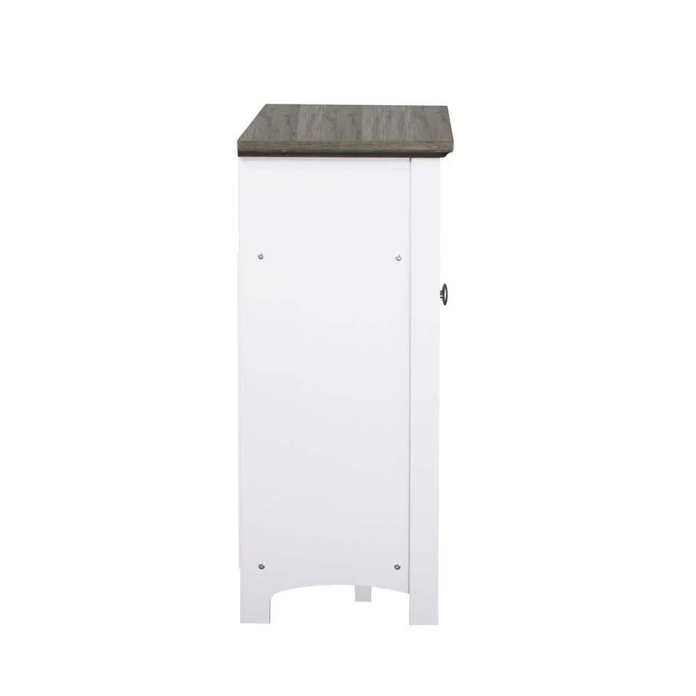 Olivia 15.8 in. Gray Oak and White Rectangular Wood Console Table by SAINT BIRCH 7 Olivia 15.8 in. Gray Oak and White Rectangular Wood Console Table by SAINT BIRCH - Image 7