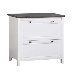 Olivia Gray Oak and White File Cabinet by SAINT BIRCH
