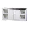 Finley 56 in. Gray Oak+White 2-Door TV Stand Fits TV's up to 60 in. by SAINT BIRCH