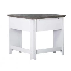 Olivia 31 in. Gray Oak and White Wood 1-Drawer Writing Desk by SAINT BIRCH -Basicwise Online Shop gray oak white saint birch writing desks sbov1225cdwg 44 1000