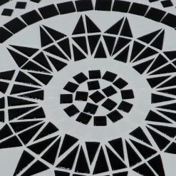 Lori 14 in. Gray 21 in. Round Tile End Table by SAINT BIRCH -Basicwise Online Shop gray saint birch end side tables sbshomt010 c3 1000