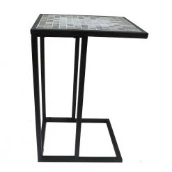 Lori 13 in. Gray 20 in. Square Tile End Table by SAINT BIRCH