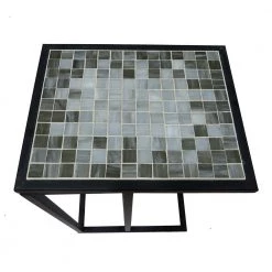 Lori 13 in. Gray 20 in. Square Tile End Table by SAINT BIRCH 15 Lori 13 in. Gray 20 in. Square Tile End Table by SAINT BIRCH -Basicwise Online Shop gray saint birch end side tables sbshomt014 fa 1000