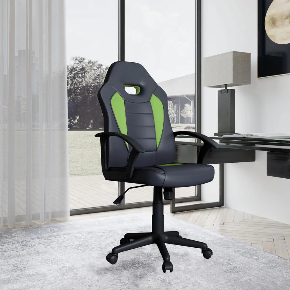 Wilson Green Vegan Leather Gaming Chair by Lifestyle Solutions 8 Wilson Green Vegan Leather Gaming Chair by Lifestyle Solutions - Image 8