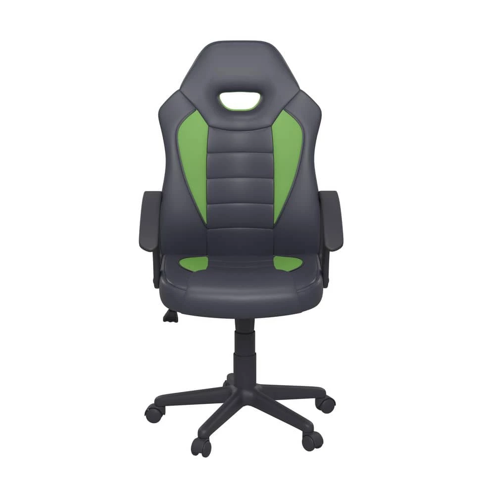 Wilson Green Vegan Leather Gaming Chair by Lifestyle Solutions 1 Wilson Green Vegan Leather Gaming Chair by Lifestyle Solutions