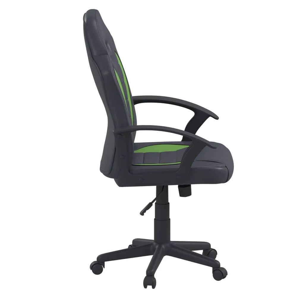 Wilson Green Vegan Leather Gaming Chair by Lifestyle Solutions 2 Wilson Green Vegan Leather Gaming Chair by Lifestyle Solutions - Image 2