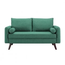 Callie 32.3 in. Green Polyester 2-Seater Loveseat with Removable Cushions by Lifestyle Solutions