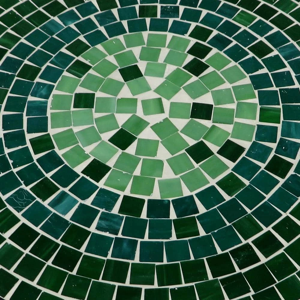 Lori 14 in. Green 21 in. Round Tile End Table by SAINT BIRCH 5 Lori 14 in. Green 21 in. Round Tile End Table by SAINT BIRCH - Image 5