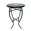 Lori 14 in. Green 21 in. Round Tile End Table by SAINT BIRCH