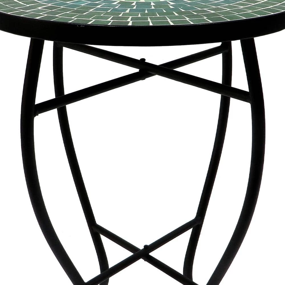 Lori 14 in. Green 21 in. Round Tile End Table by SAINT BIRCH 7 Lori 14 in. Green 21 in. Round Tile End Table by SAINT BIRCH - Image 7