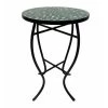 Lori 14 in. Green 21 in. Round Tile End Table by SAINT BIRCH