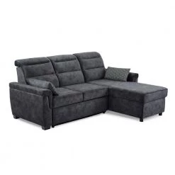 Serta 2-Piece Dark Grey Miles Multifunctional L-Shaped Sectional Sofa with Wood Legs by Lifestyle Solutions -Basicwise Online Shop grey lifestyle solutions sectional sofas ftm sect dg set 4f 1000