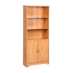 Manchester 72.25 in. Honey Maple 3-Shelf Standard Bookcase by SAINT BIRCH