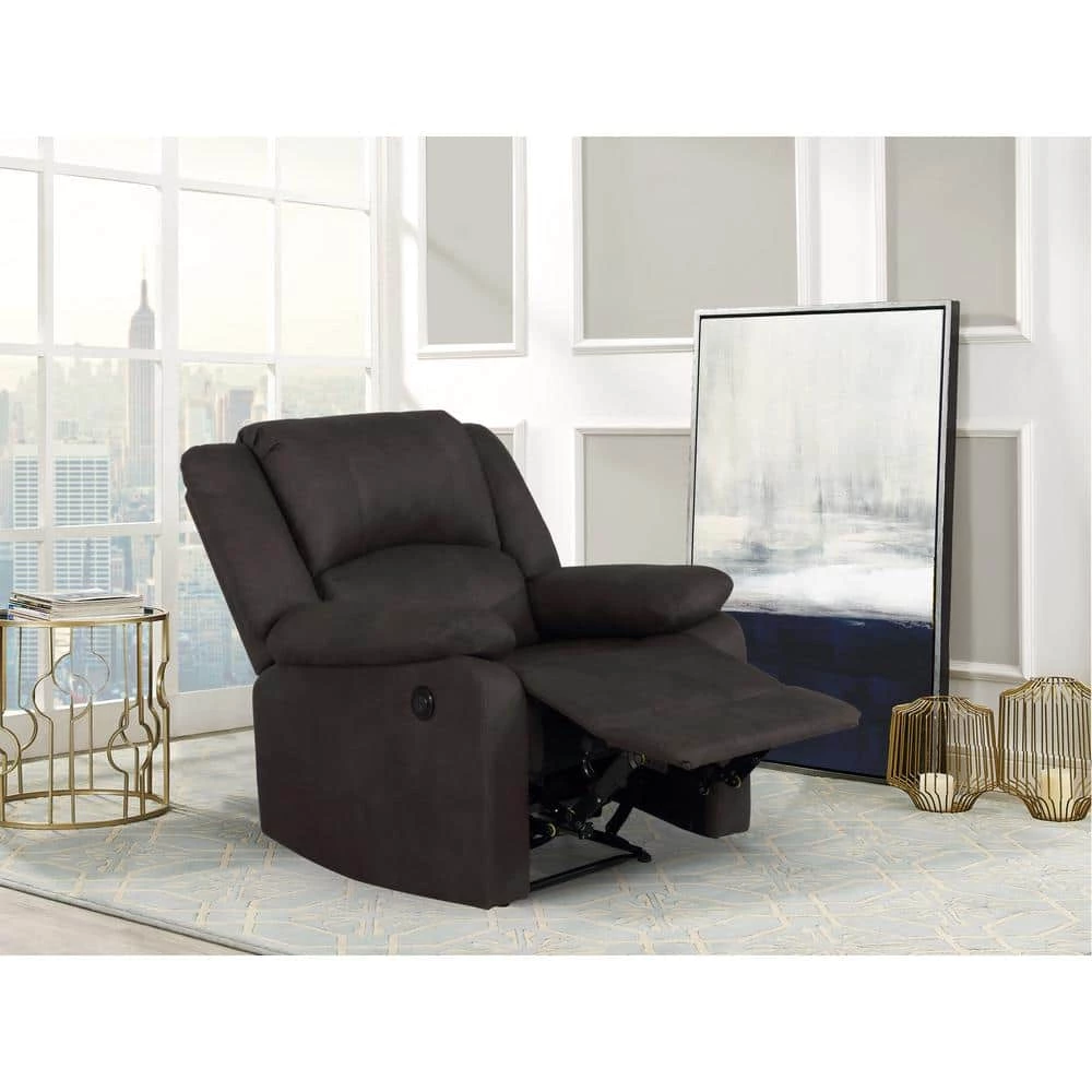 Anya Reflex 22 in. Width Standard Java Fabric Adjustable Headrest 1 Position Recliner by Lifestyle Solutions 4 Anya Reflex 22 in. Width Standard Java Fabric Adjustable Headrest 1 Position Recliner by Lifestyle Solutions - Image 4