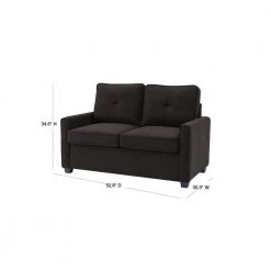 Agusta 30 in. Java Linen 2-Seater Twin Sleeper Convertible Sofa Bed with Slope Arms by Lifestyle Solutions 13 Agusta 30 in. Java Linen 2-Seater Twin Sleeper Convertible Sofa Bed with Slope Arms by Lifestyle Solutions -Basicwise Online Shop java lifestyle solutions sofa beds lsplptu2503 40 1000