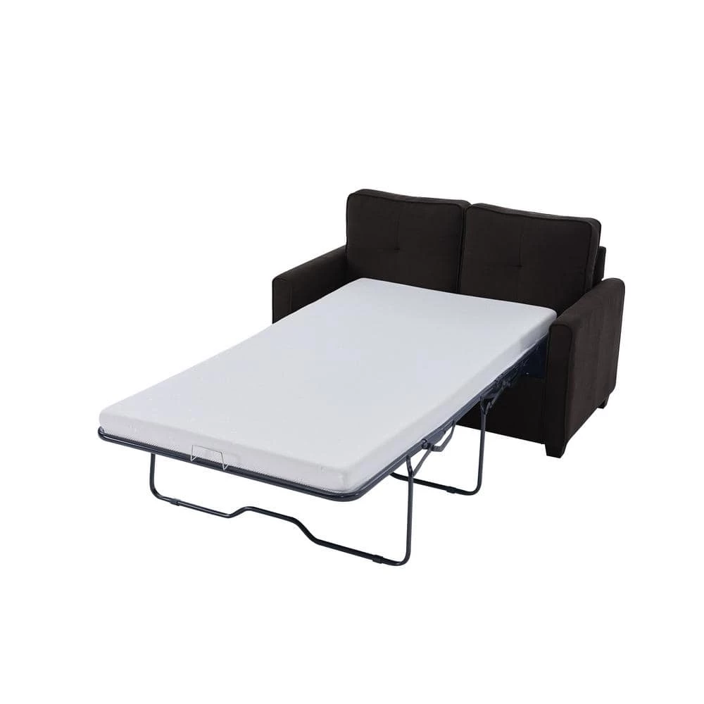 Agusta 30 in. Java Linen 2-Seater Twin Sleeper Convertible Sofa Bed with Slope Arms by Lifestyle Solutions 6 Agusta 30 in. Java Linen 2-Seater Twin Sleeper Convertible Sofa Bed with Slope Arms by Lifestyle Solutions - Image 6