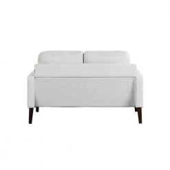 Naik Collection 31.8 Light Gray Loveseat with Polyester Upholstered Straight Arms by Lifestyle Solutions -Basicwise Online Shop light gray lifestyle solutions loveseats lsnrds2ku2043p 66 1000