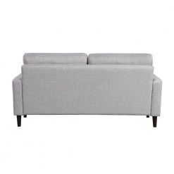 Leon Sofa Collection 33.1 in. Straight Arm Polyester Modern Straight Sofa in Light Gray by Lifestyle Solutions -Basicwise Online Shop light gray lifestyle solutions sofas couches lsluns3ku2043 66 1000