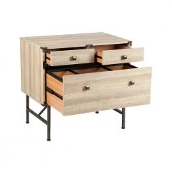 Langer 30.6 in. Light Oak 3-Drawer Lateral File Cabinet by SAINT BIRCH -Basicwise Online Shop light oak saint birch file cabinets sbsf4006lflo 77 1000