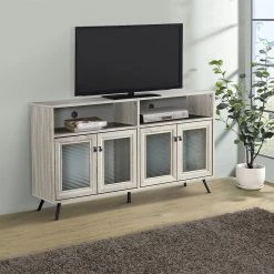 Hayes 56.34 in. Light Oak TV Stand Fits TV's up to 60 in. by SAINT BIRCH -Basicwise Online Shop light oak saint birch tv stands sbhy7126aclo 31 1000