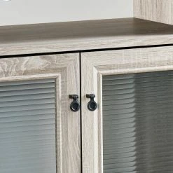 Hayes 56.34 in. Light Oak TV Stand Fits TV's up to 60 in. by SAINT BIRCH -Basicwise Online Shop light oak saint birch tv stands sbhy7126aclo 4f 1000