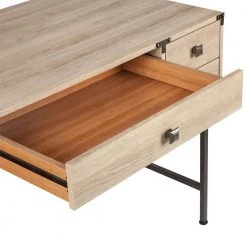 Langer 47.3 in. Light Oak Writing Desk by SAINT BIRCH -Basicwise Online Shop light oak saint birch writing desks sbsf1206wdlo 4f 1000