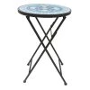 Lori 14 in. Multi-Colored 22 in. Round Tile End Table by SAINT BIRCH