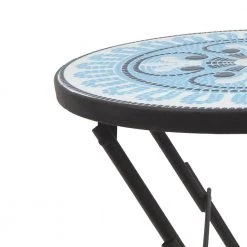 Lori 14 in. Multi-Colored 22 in. Round Tile End Table by SAINT BIRCH -Basicwise Online Shop multi colored saint birch end side tables sbshomt002 c3 1000