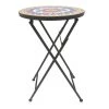 Lori 14 in. Multi-Colored 22 in. Round Tile End Table by SAINT BIRCH